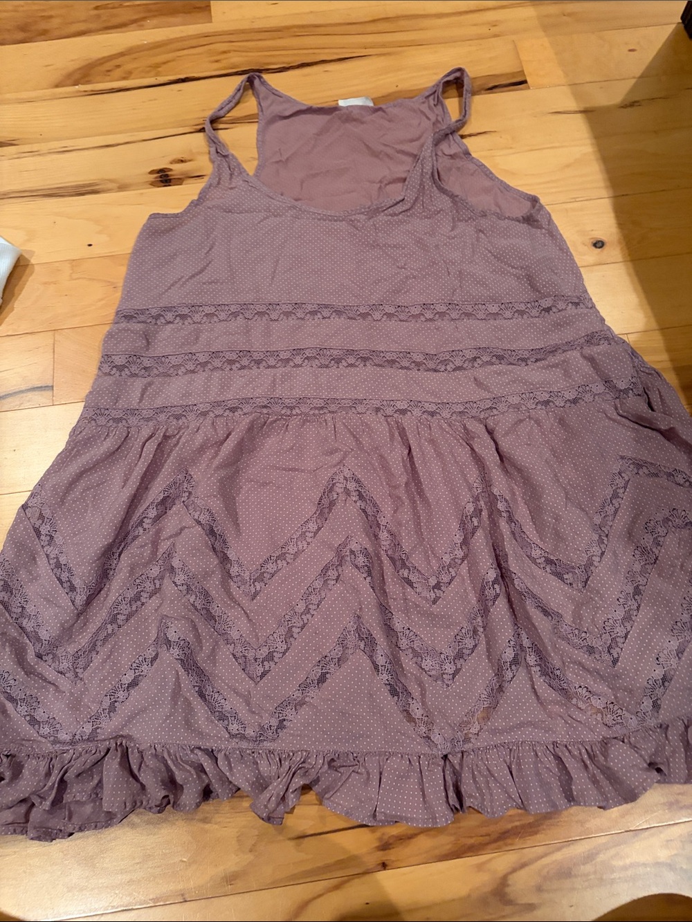 Free People Mauve Lace-Trim Tank